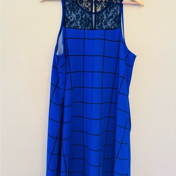 Candie's A-Line Blue Halter Dress for Work - Picture 4 of 10